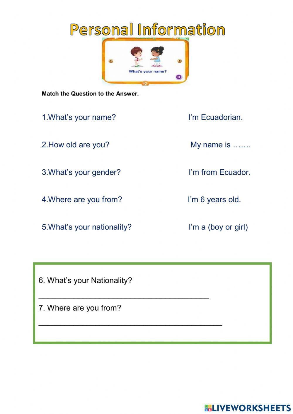 Personal Information