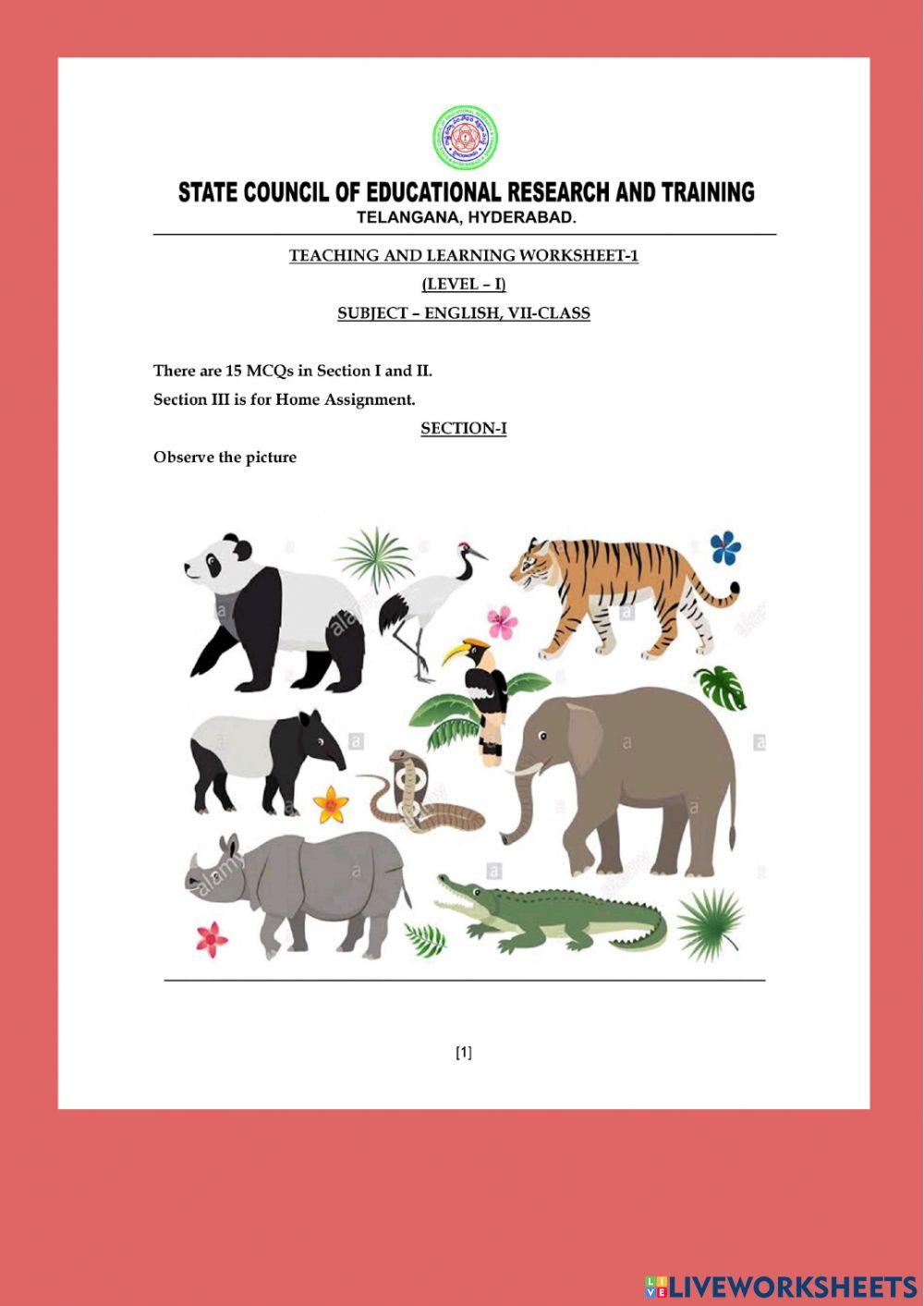 7 class worksheet worksheet | Live Worksheets