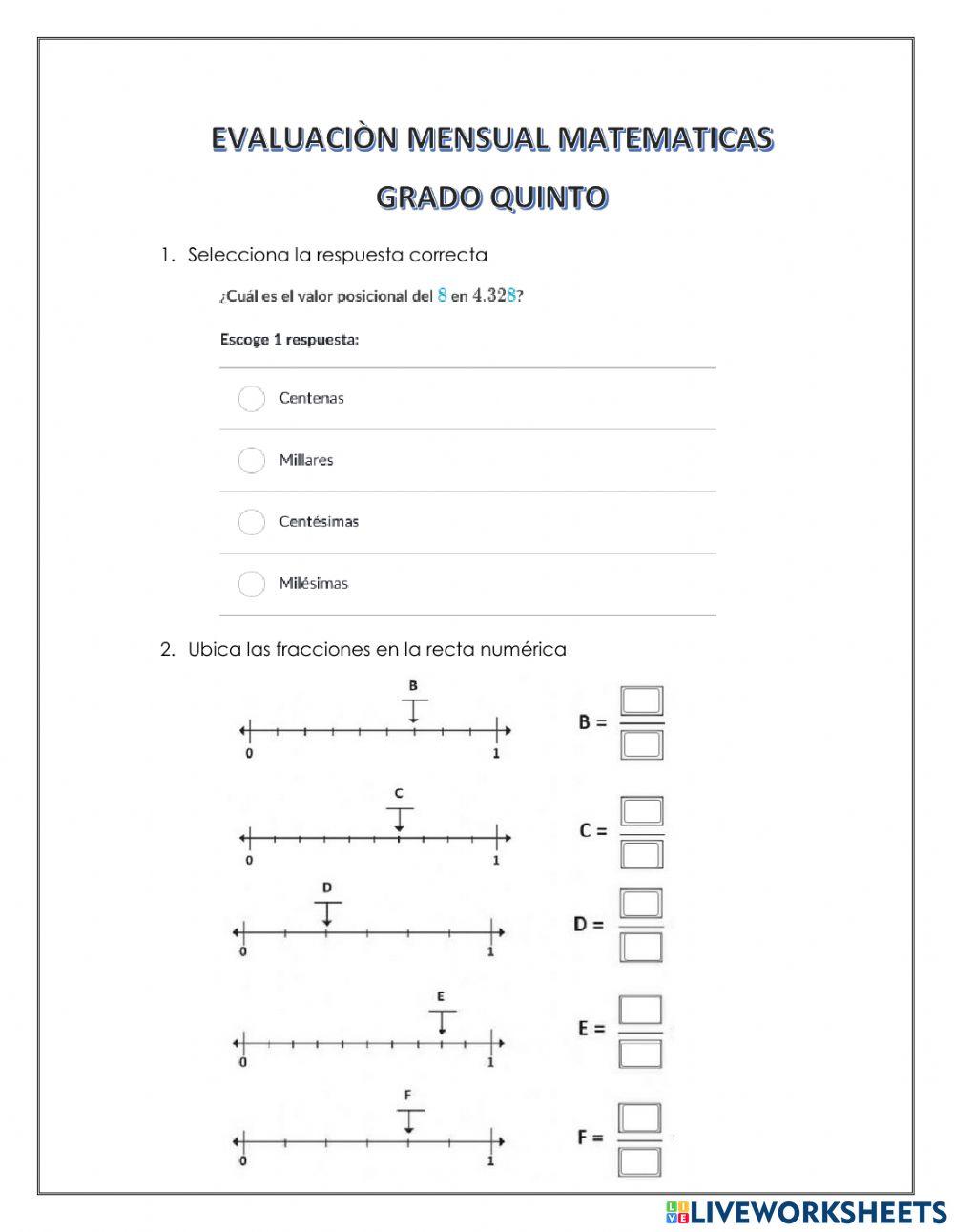 Evaluacion mensual junio quinto