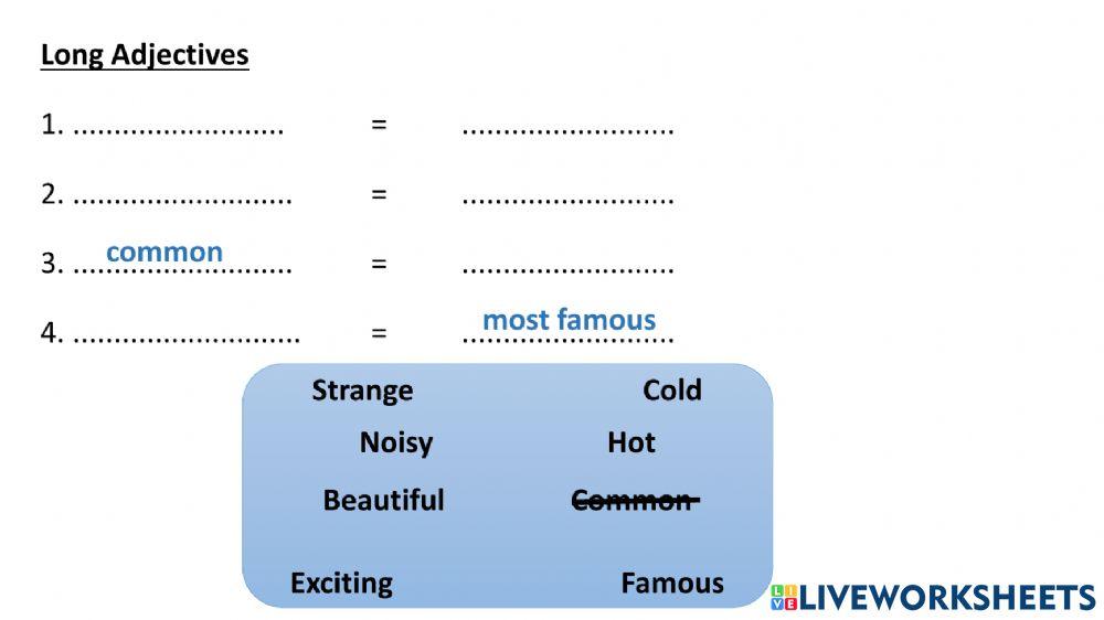 Unit 3: wild life grammar