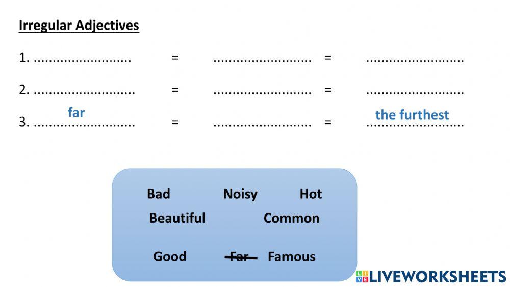 Unit 3: wild life grammar