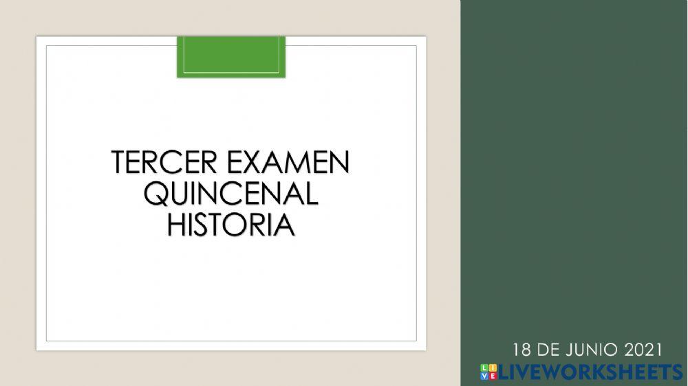 Examen historia Examen historia