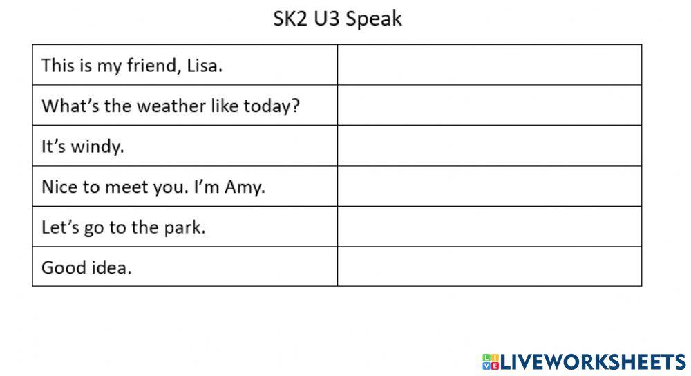SK2 U3 Speak