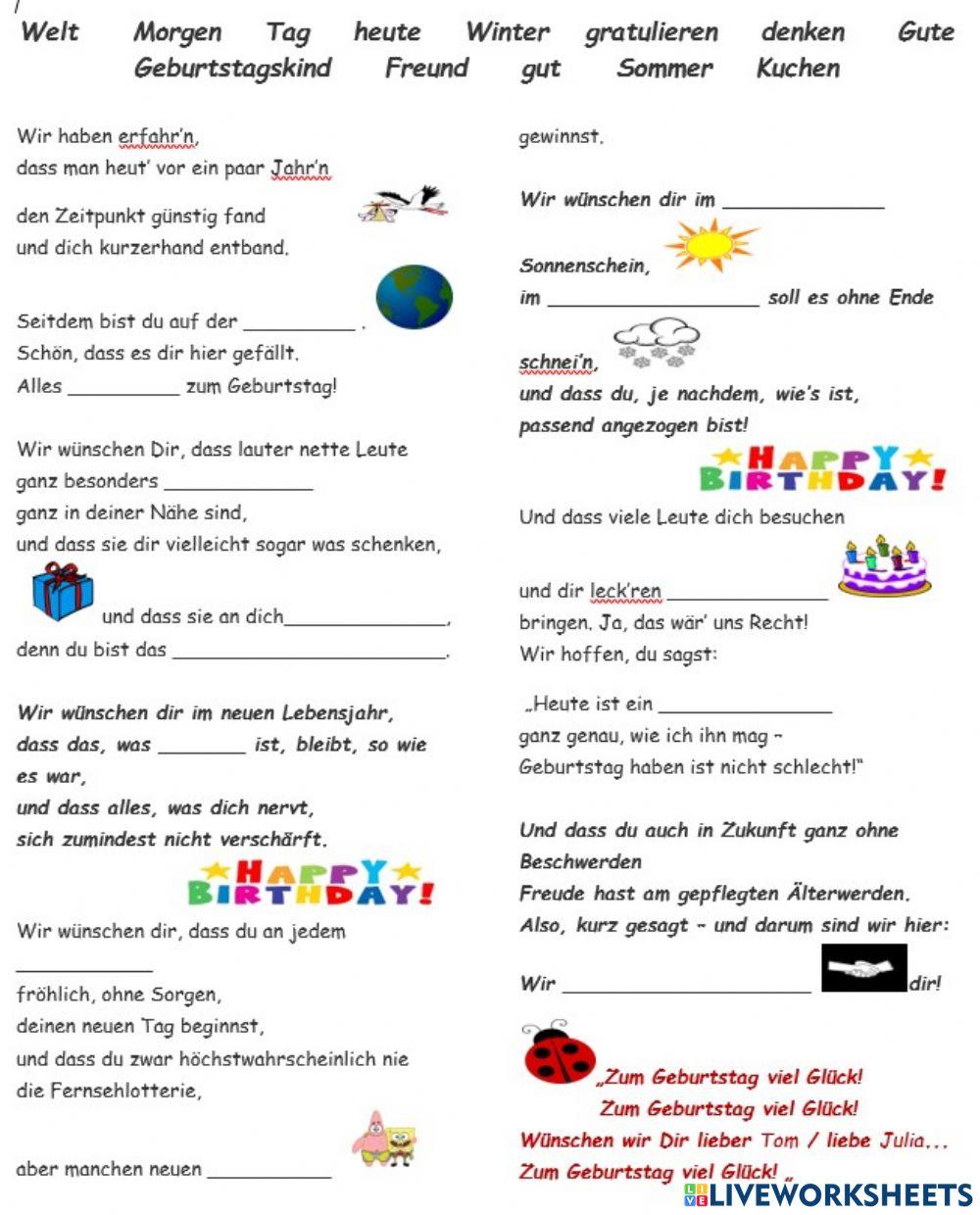 Geburtstagslied Geburtstagslied