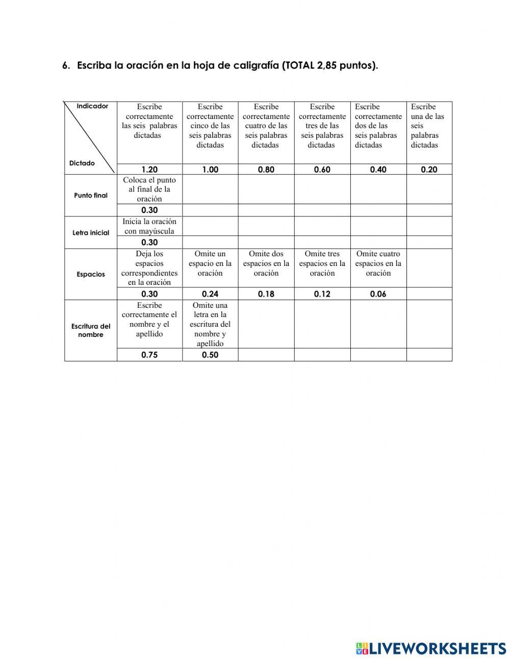 EVALUACIÓN EXPRESIÓN ORAL SEGUNDO QUIMESTRE