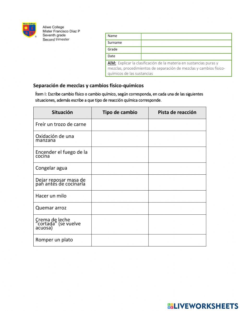Quimica - Sustancia 1