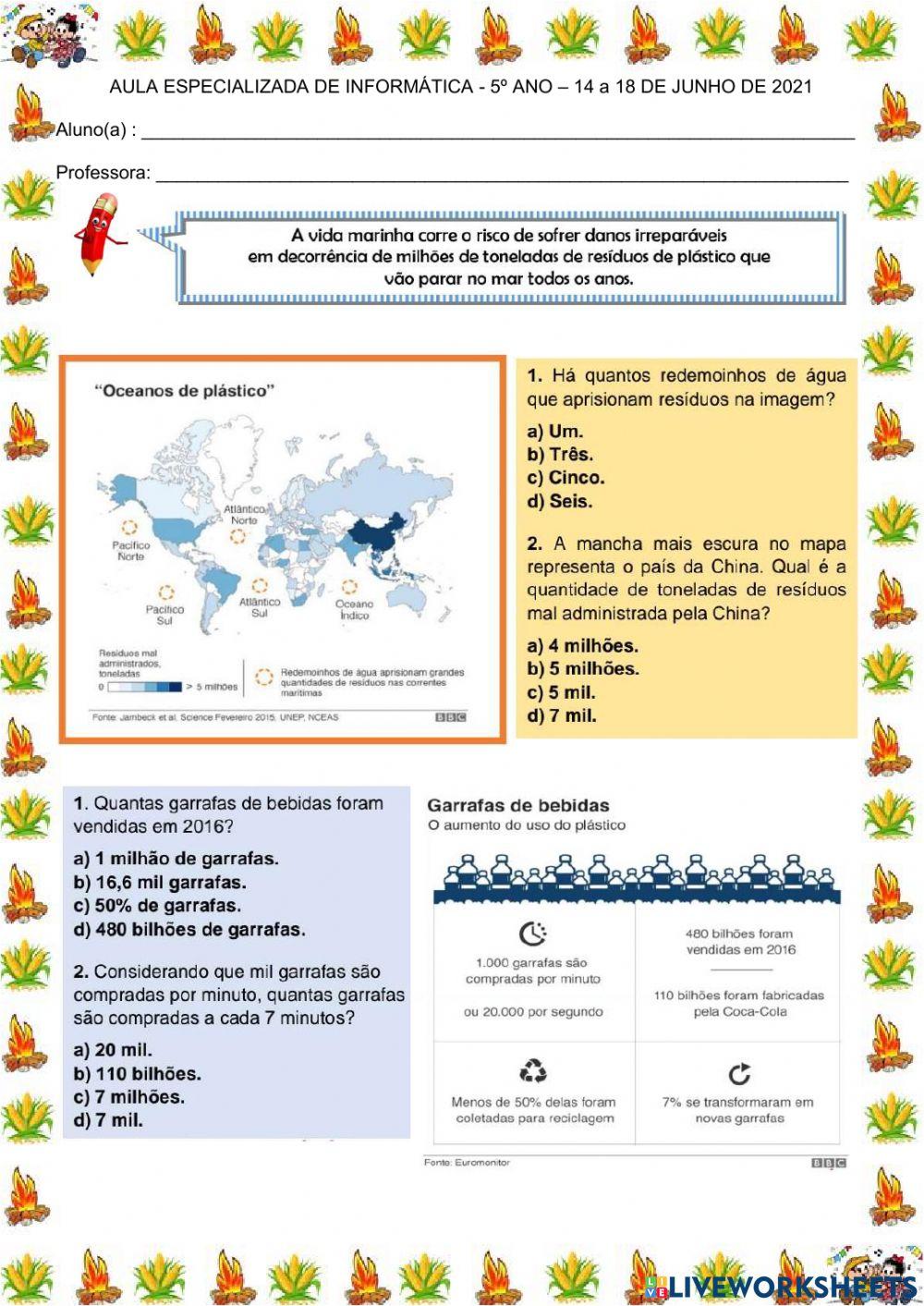 Atividades de Matemática