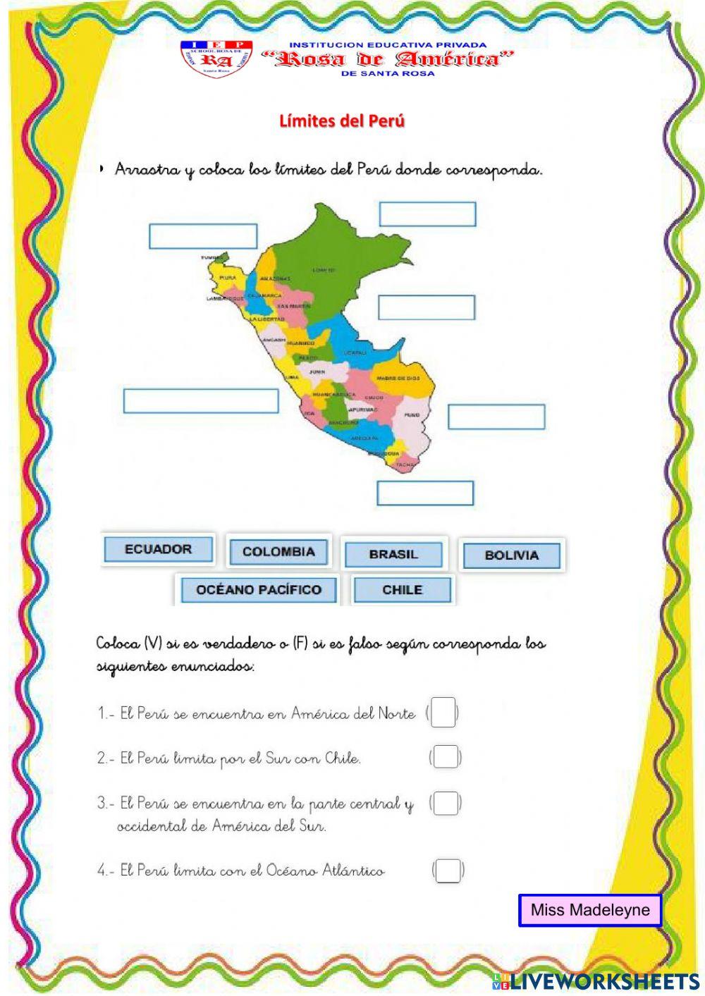 El Perú y sus limites