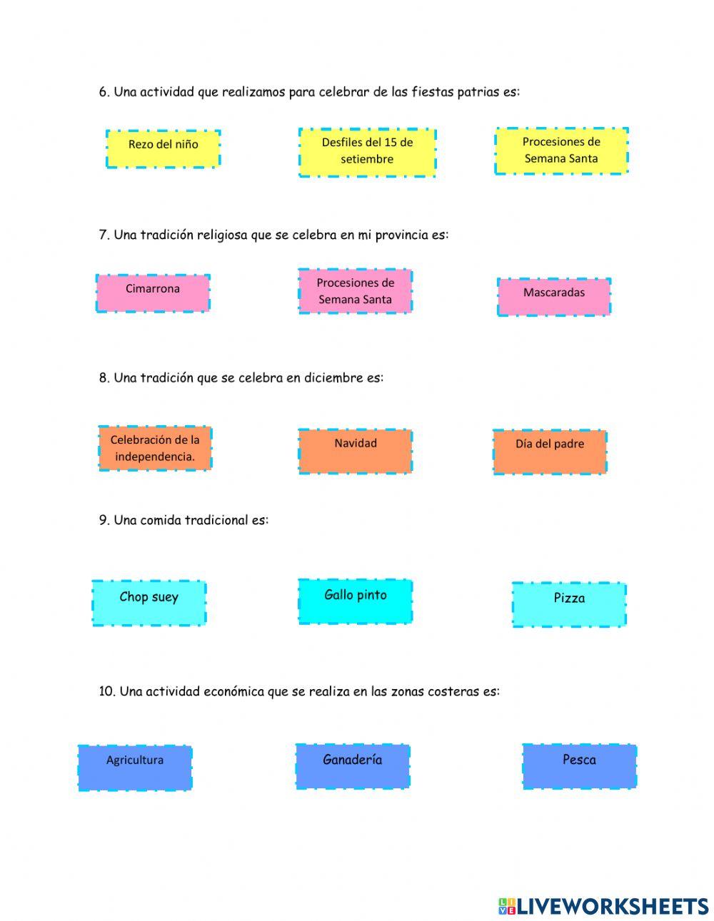 Costumbres de mi provincia