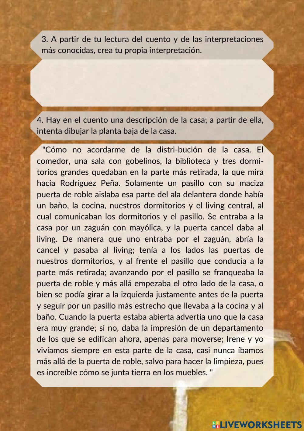 Comprensión la casa tomada