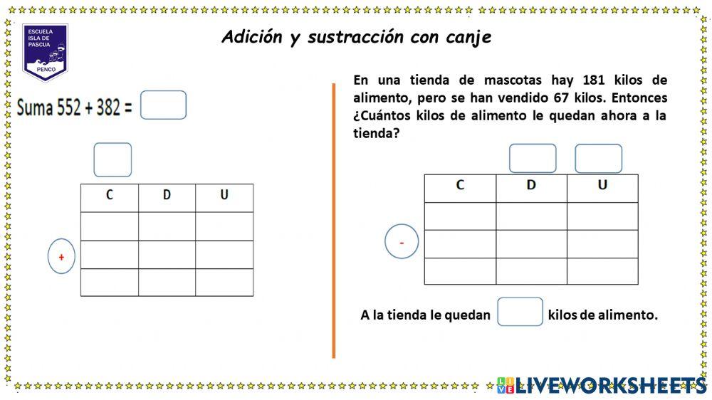 Guía 2 adición y sustracción