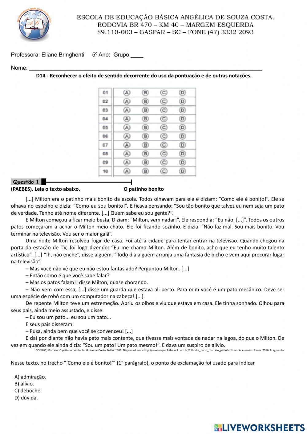 Interpretação de texto