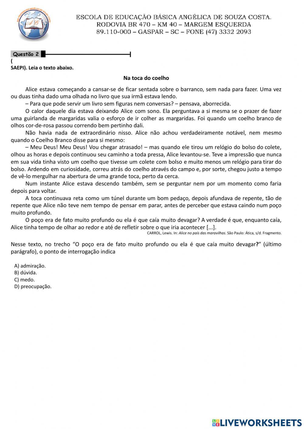 Interpretação de texto