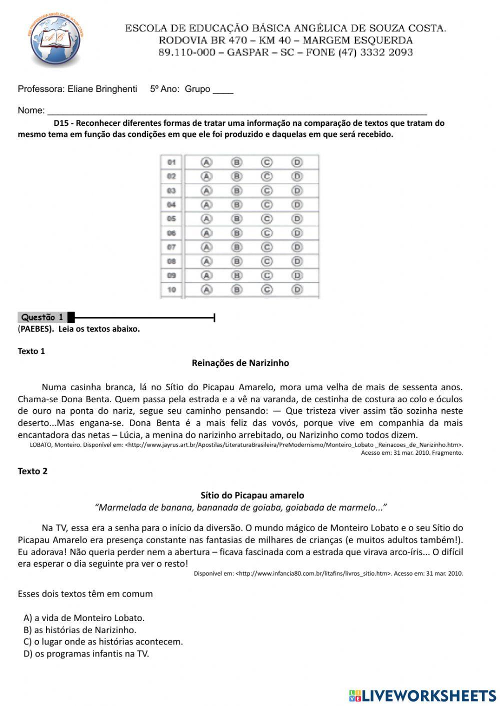 Interpretação de texto
