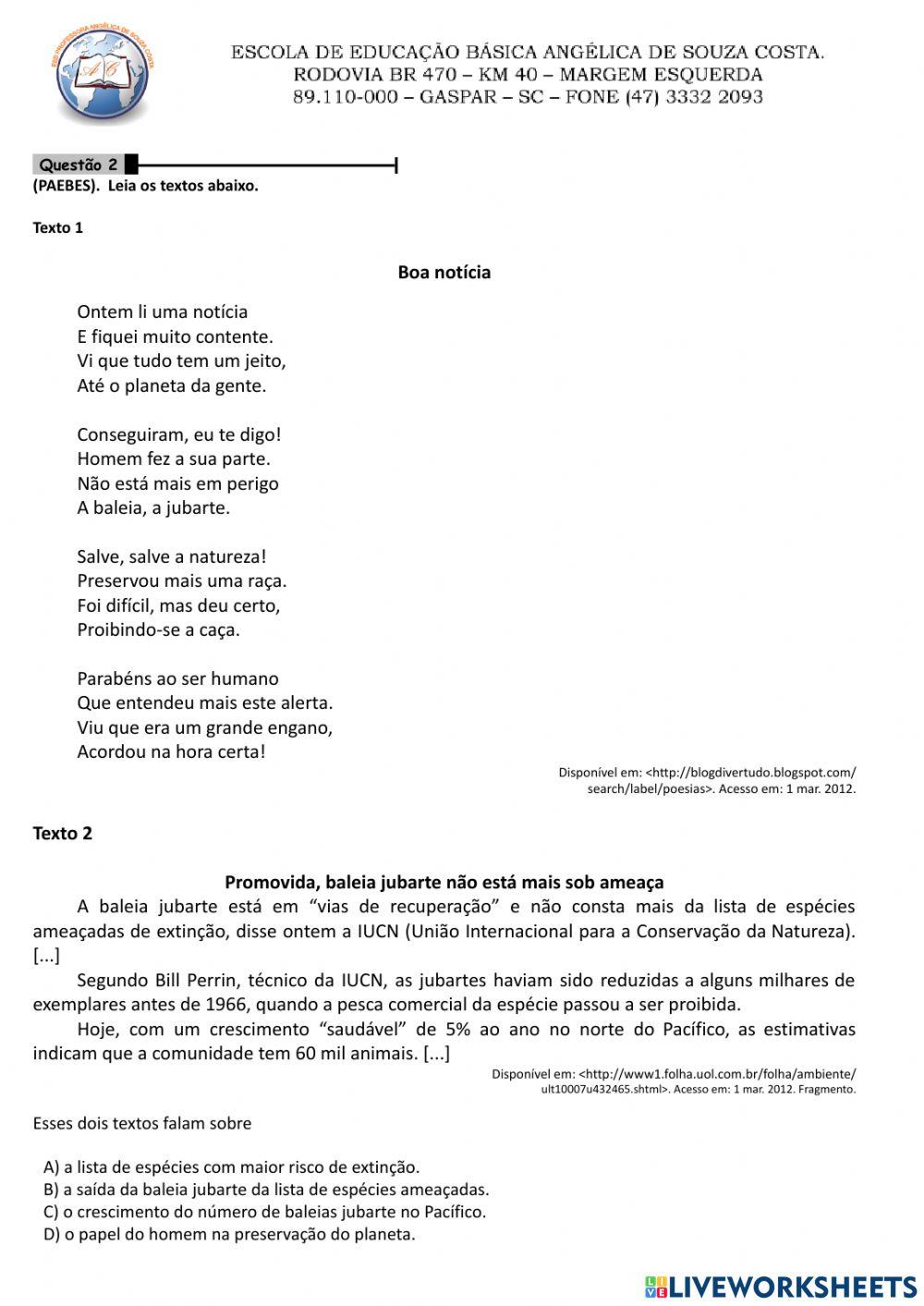 Interpretação de texto