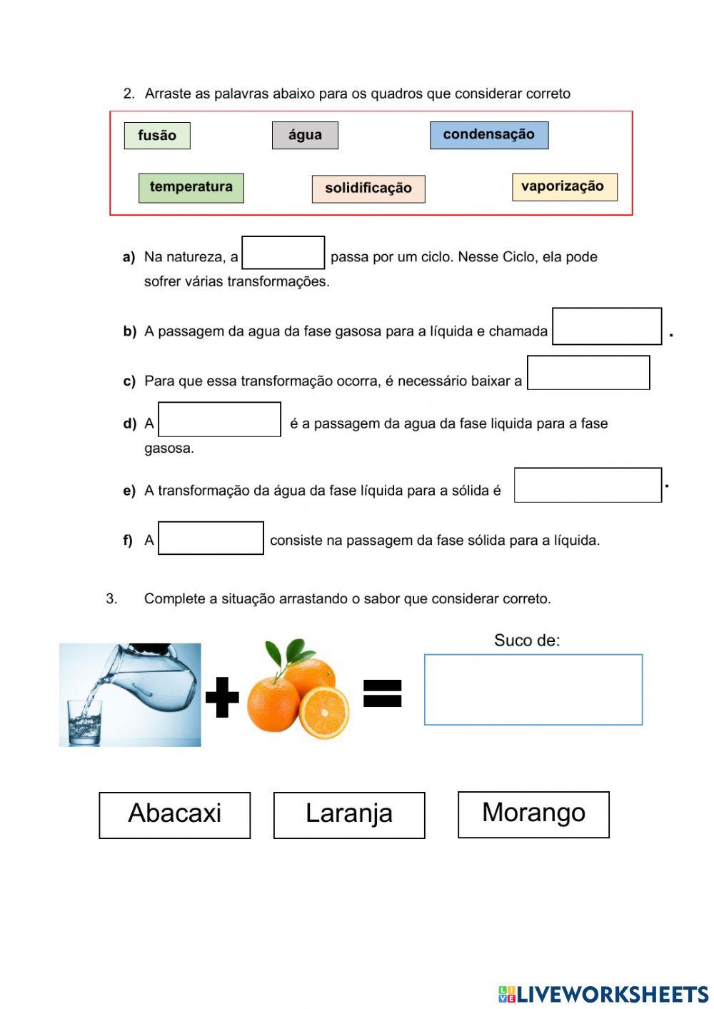 Agua e habitos dos animais