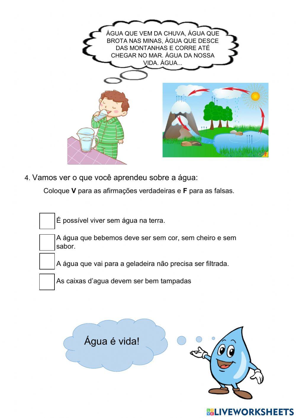 Agua e habitos dos animais