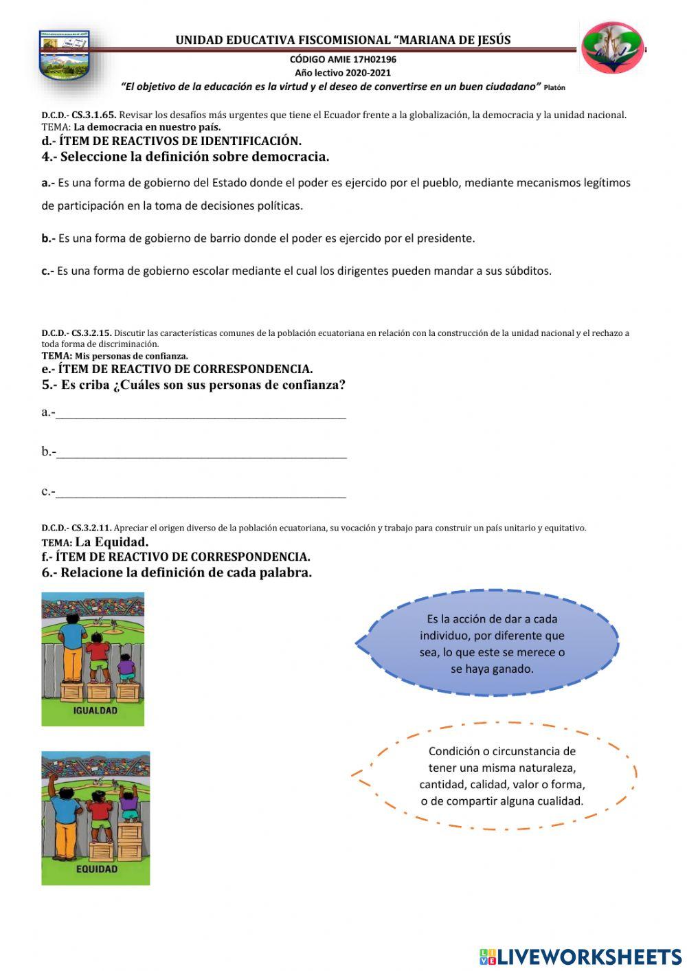 Evaluación de Desarrollo Humano 4tos Q II. P II