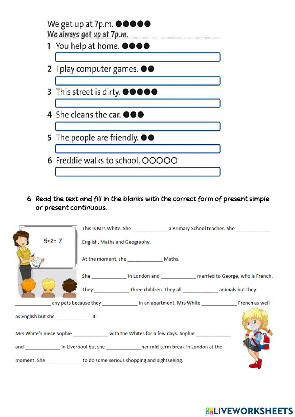 Present simple vs present continuous