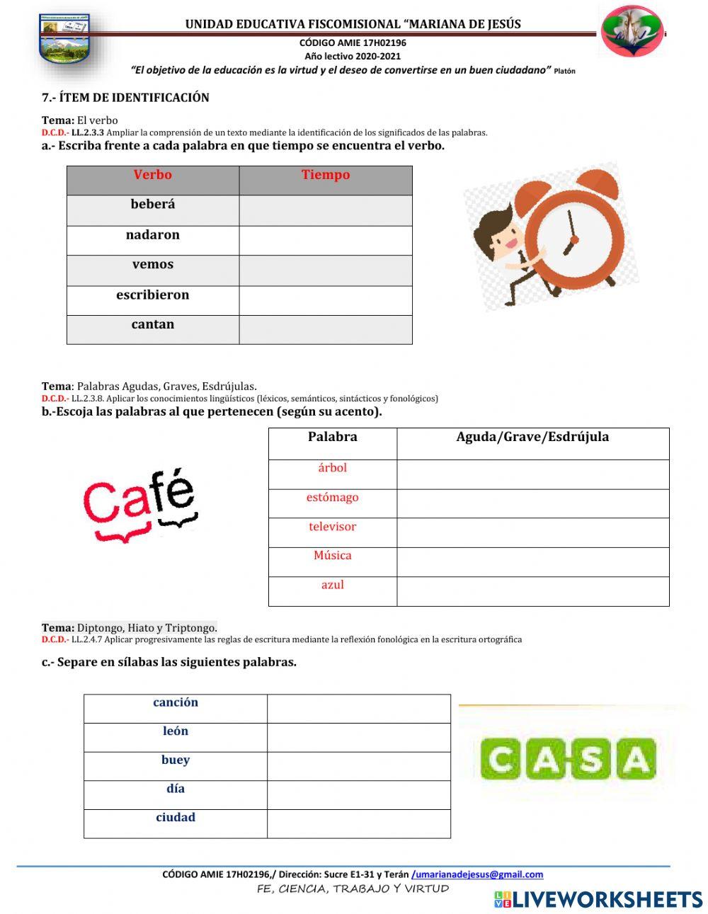 4 B LL - Evaluación Segundo Quimestre.