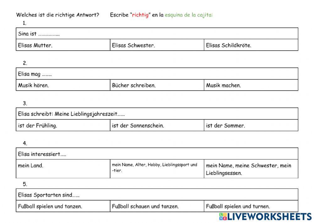 Email Text + Fragen - leicht -
