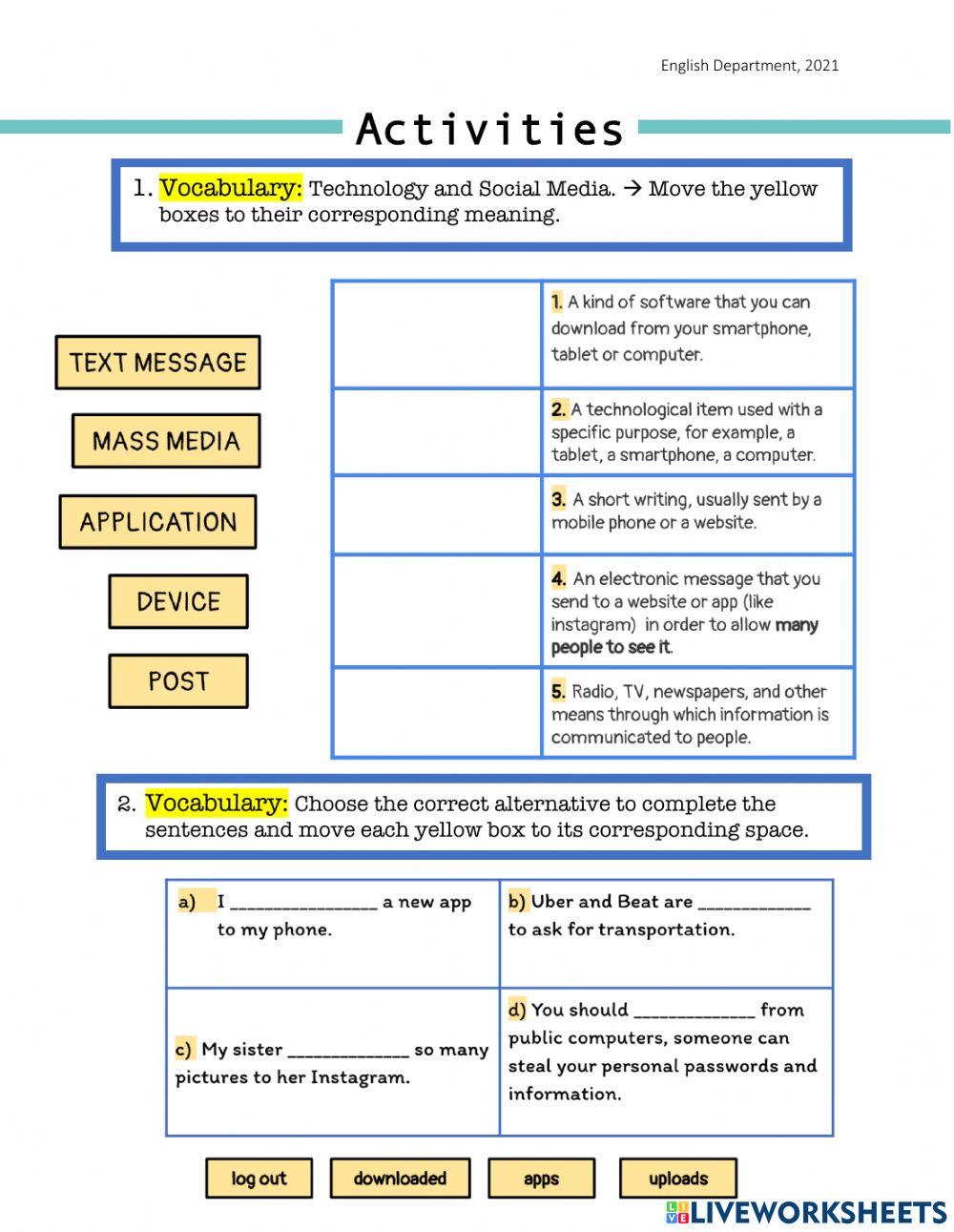 8º básico - Test nº 2 - Unit 1