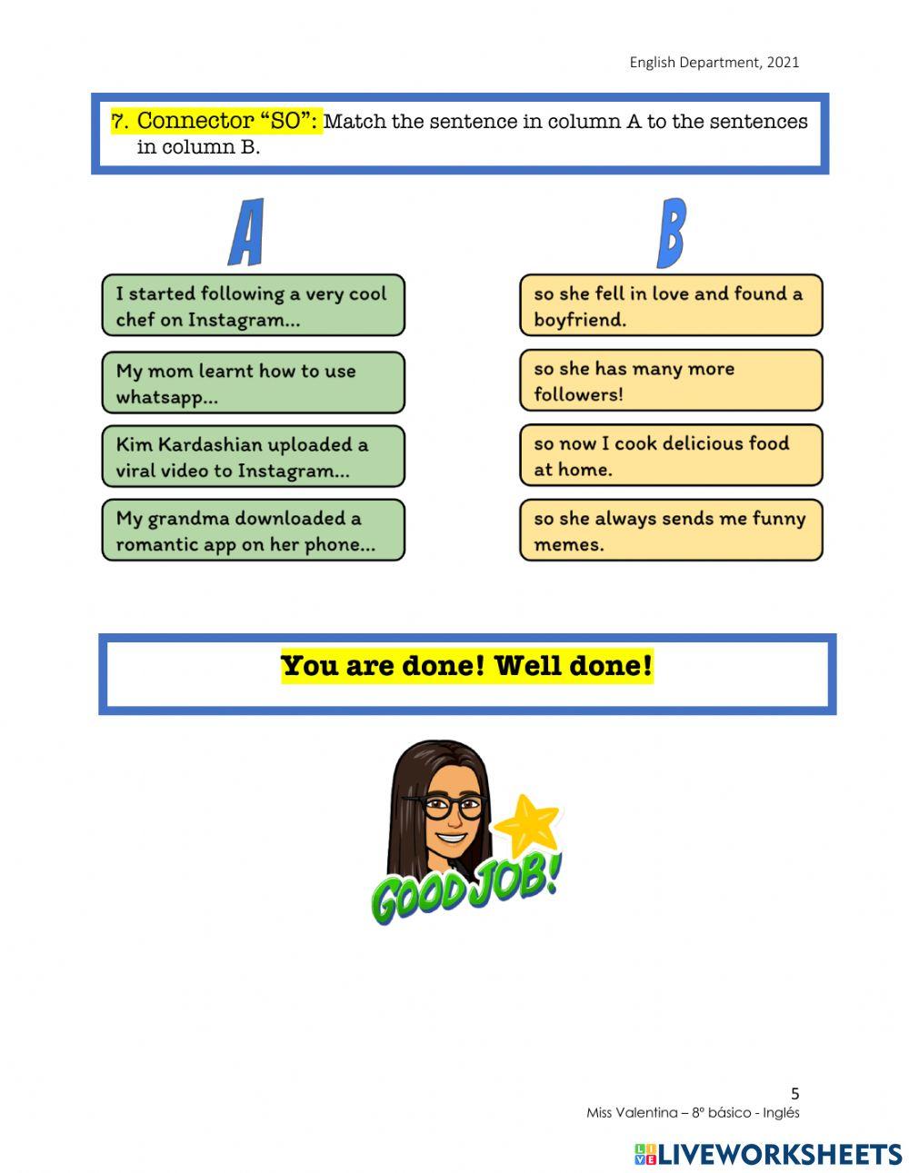 8º básico - Test nº 2 - Unit 1