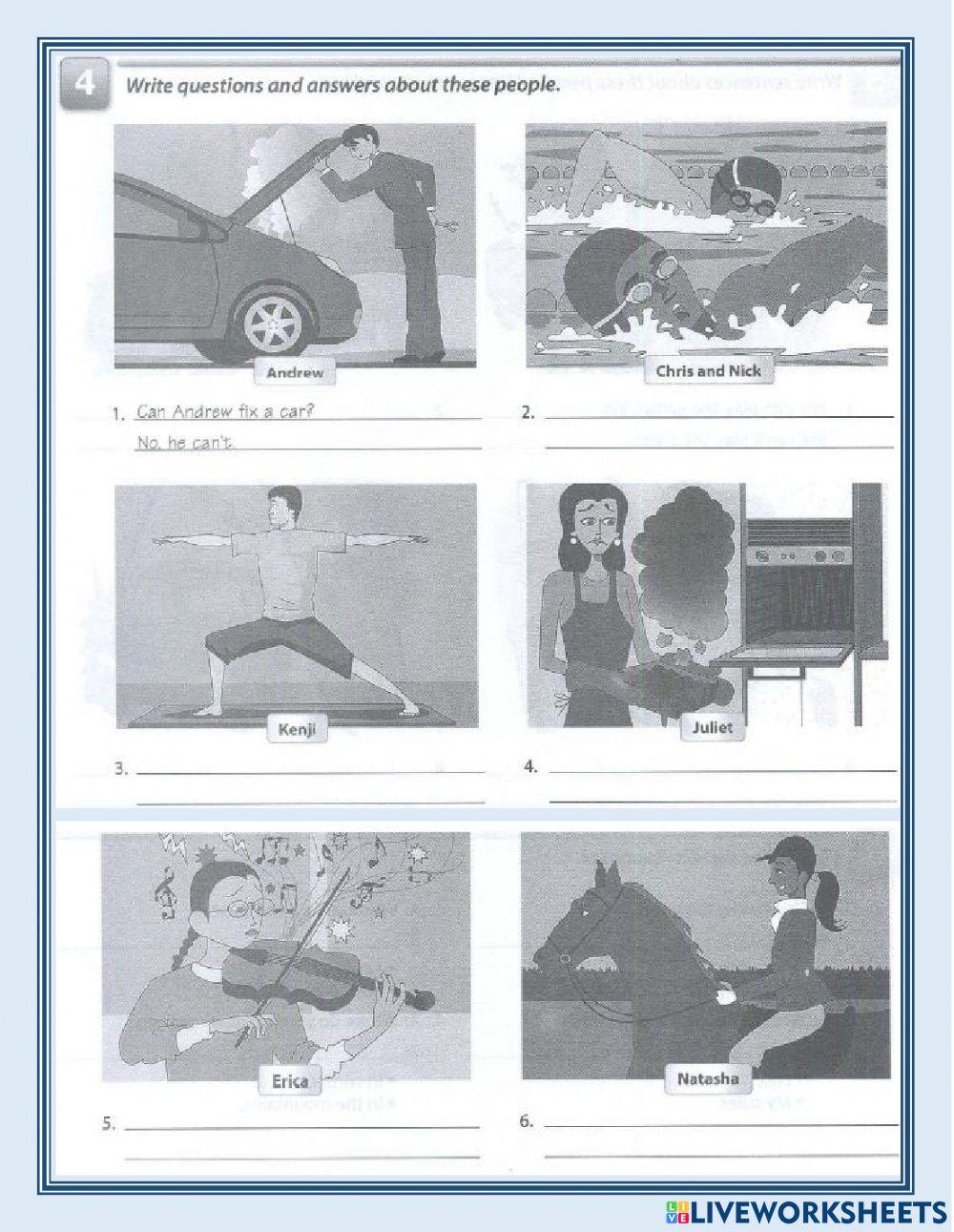 Can and Can-t for abilities