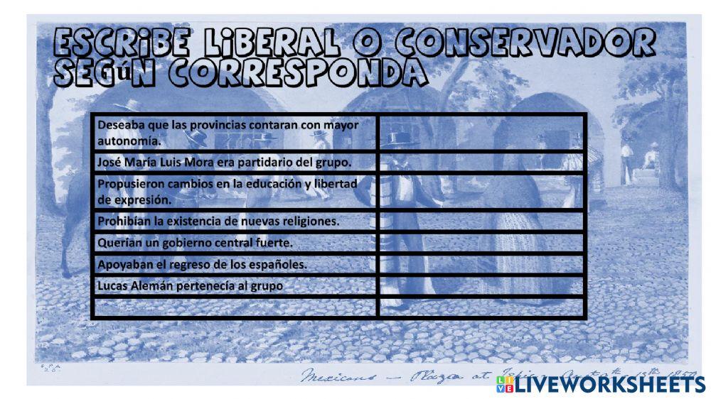 Liberales y conservadores