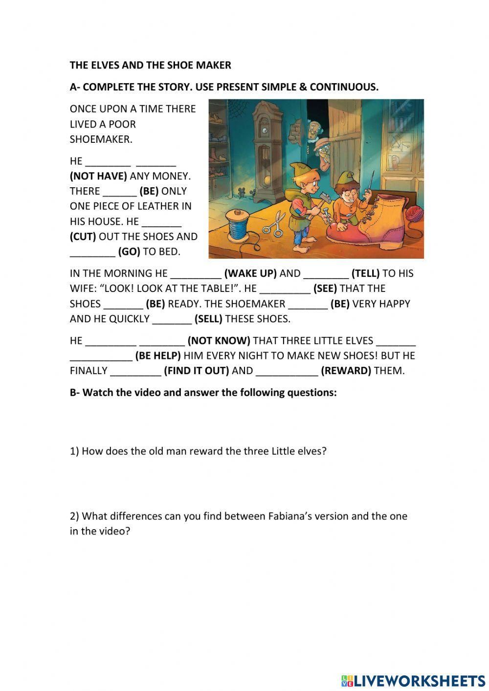 The elves and the shoemaker