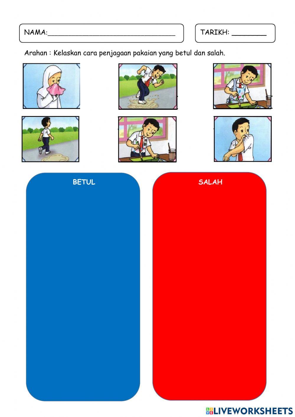 Pengurusan Diri (Cara Penjagaan Pakaian)