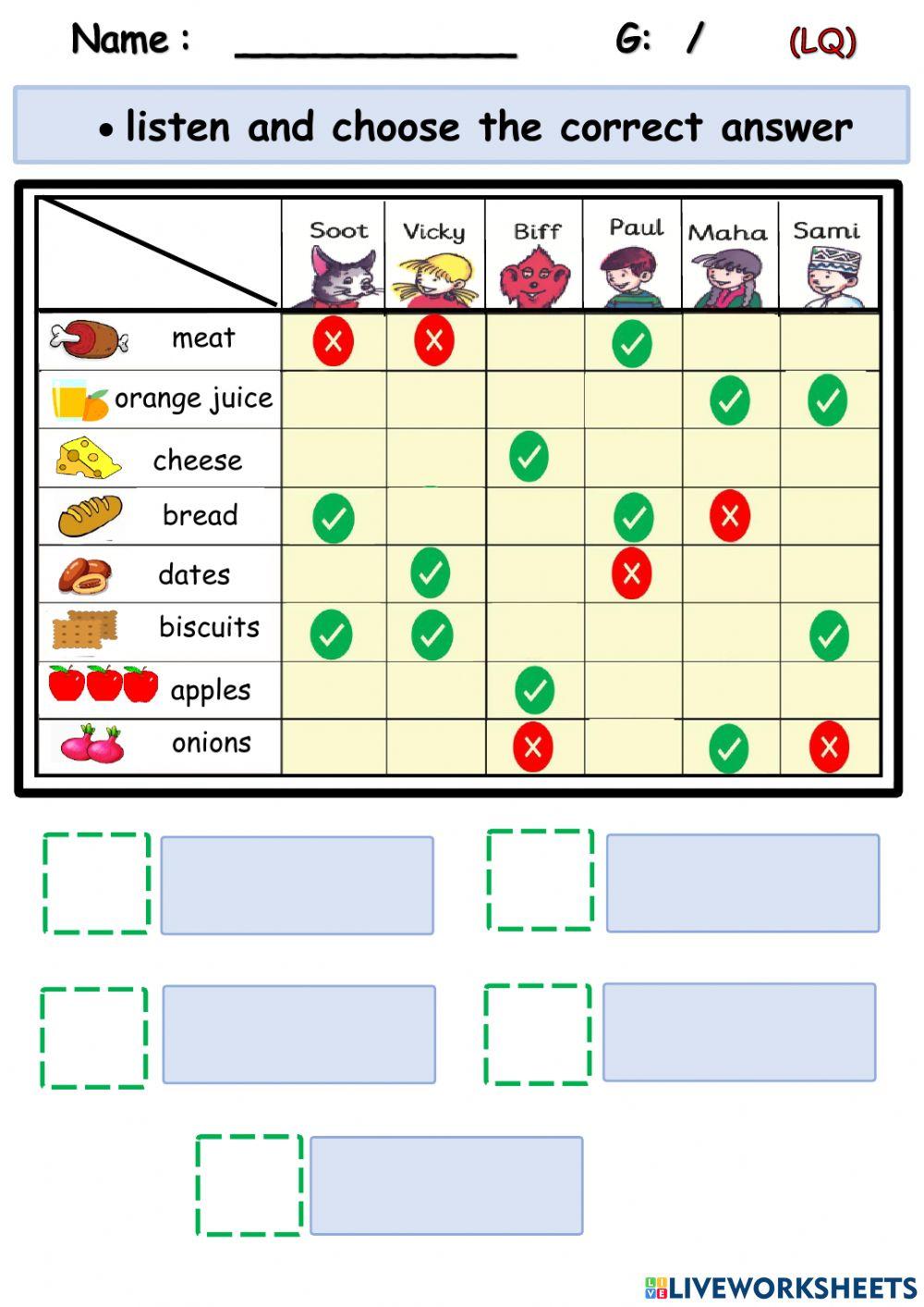 Listening Quiz Group 2  (G2S2)