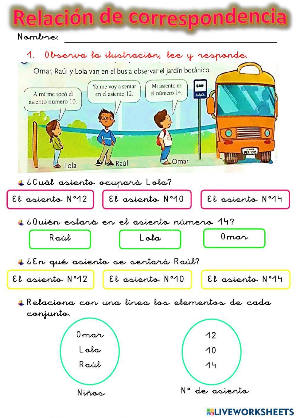 Relación de correspondencia