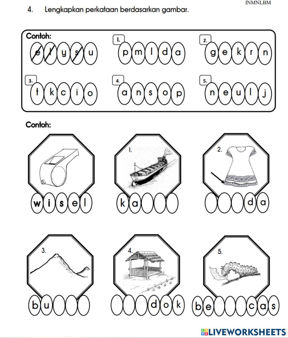 Lengkapkan suku kata tertutup
