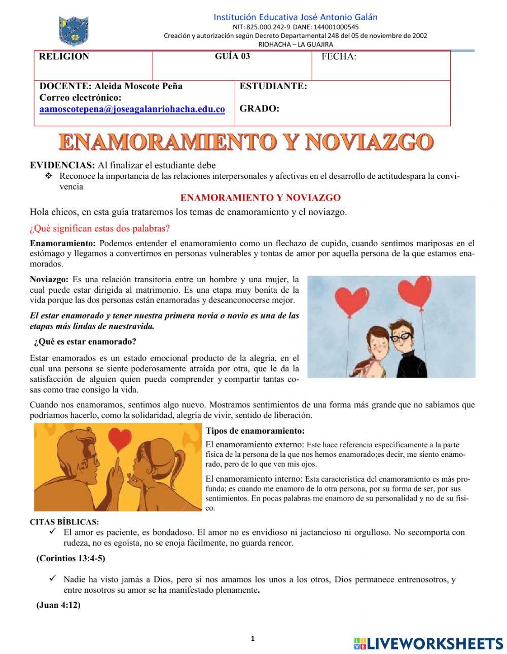 Noviazgo y enamoramiento