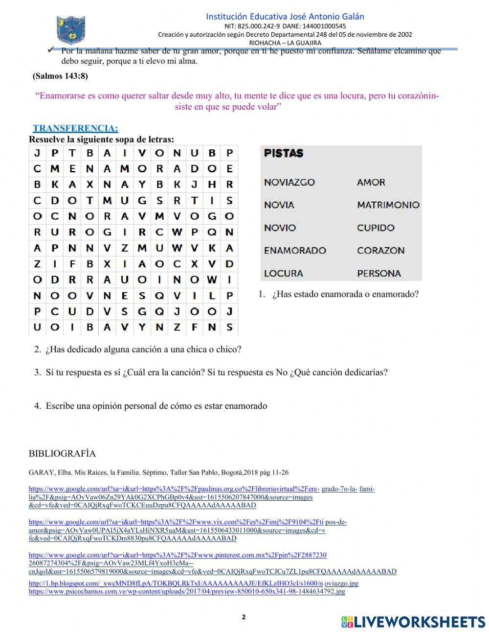 Noviazgo y enamoramiento