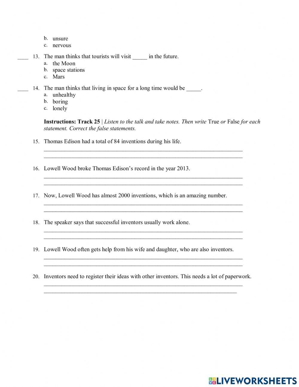 Level 5 - Test Module 4 - Listening