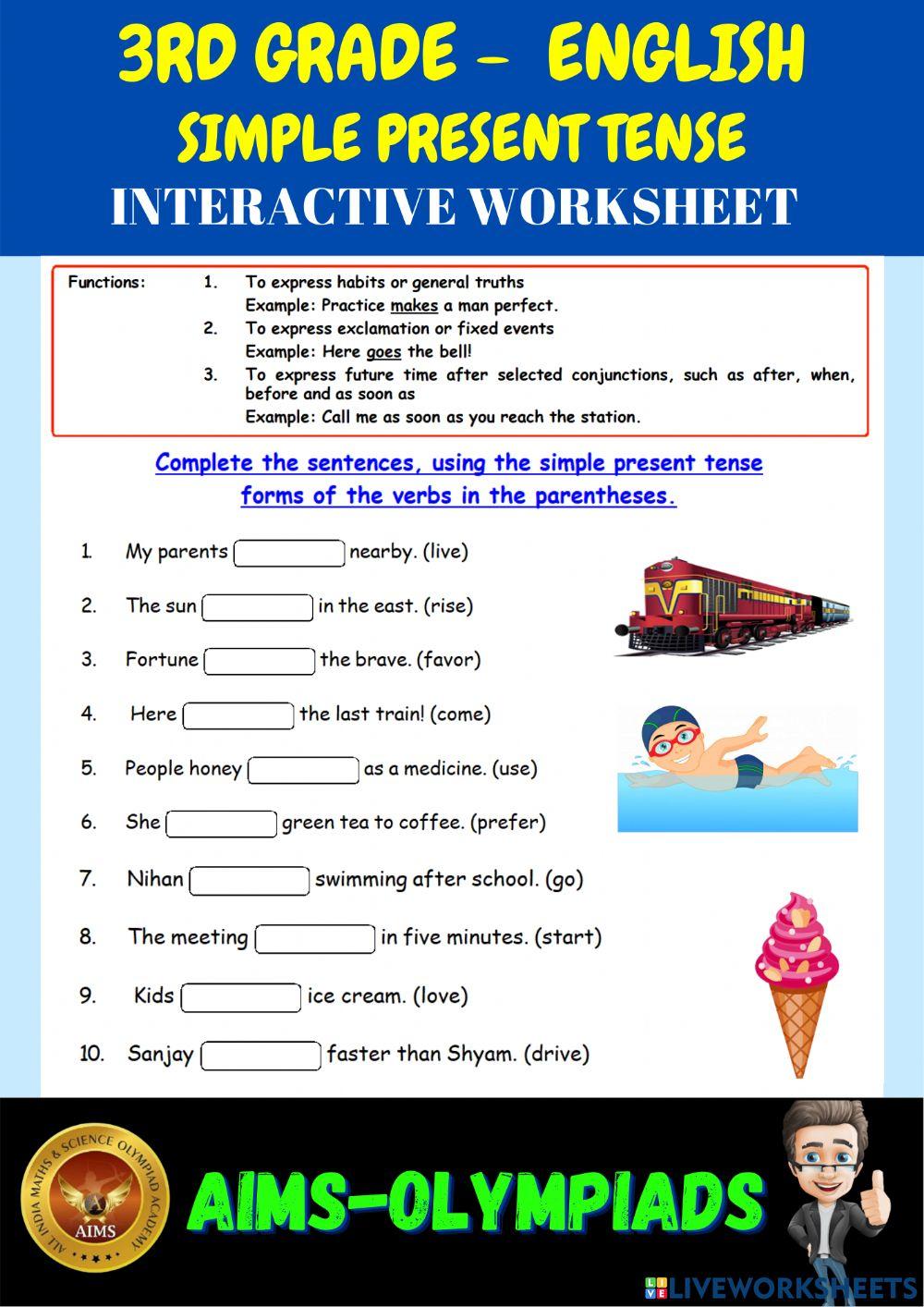 3rd-english grammar-simple present tense