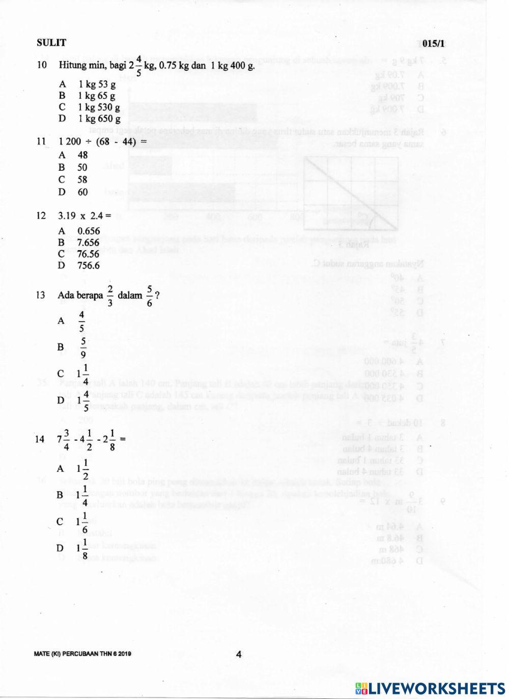 Latih tubi matematik k1