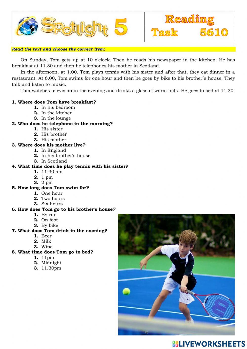 Spotlight 5 Task 5610