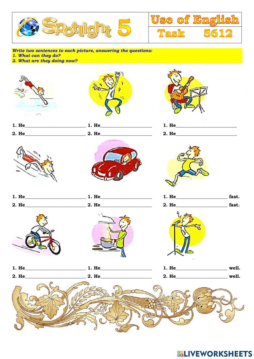 Spotlight 5 Task 5612