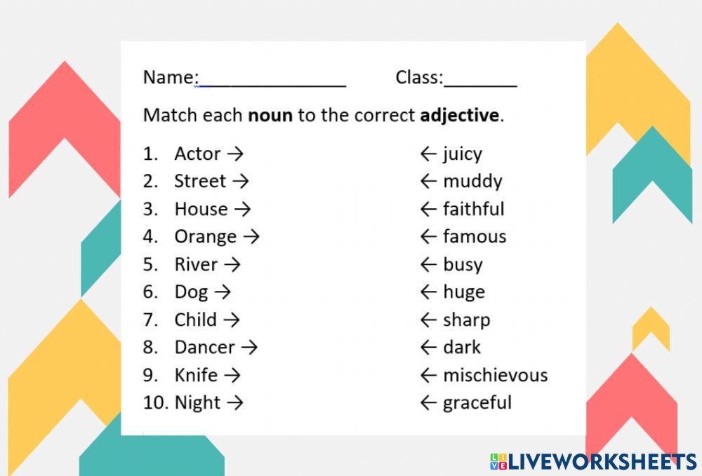 Noun-adjective Noun-adjective