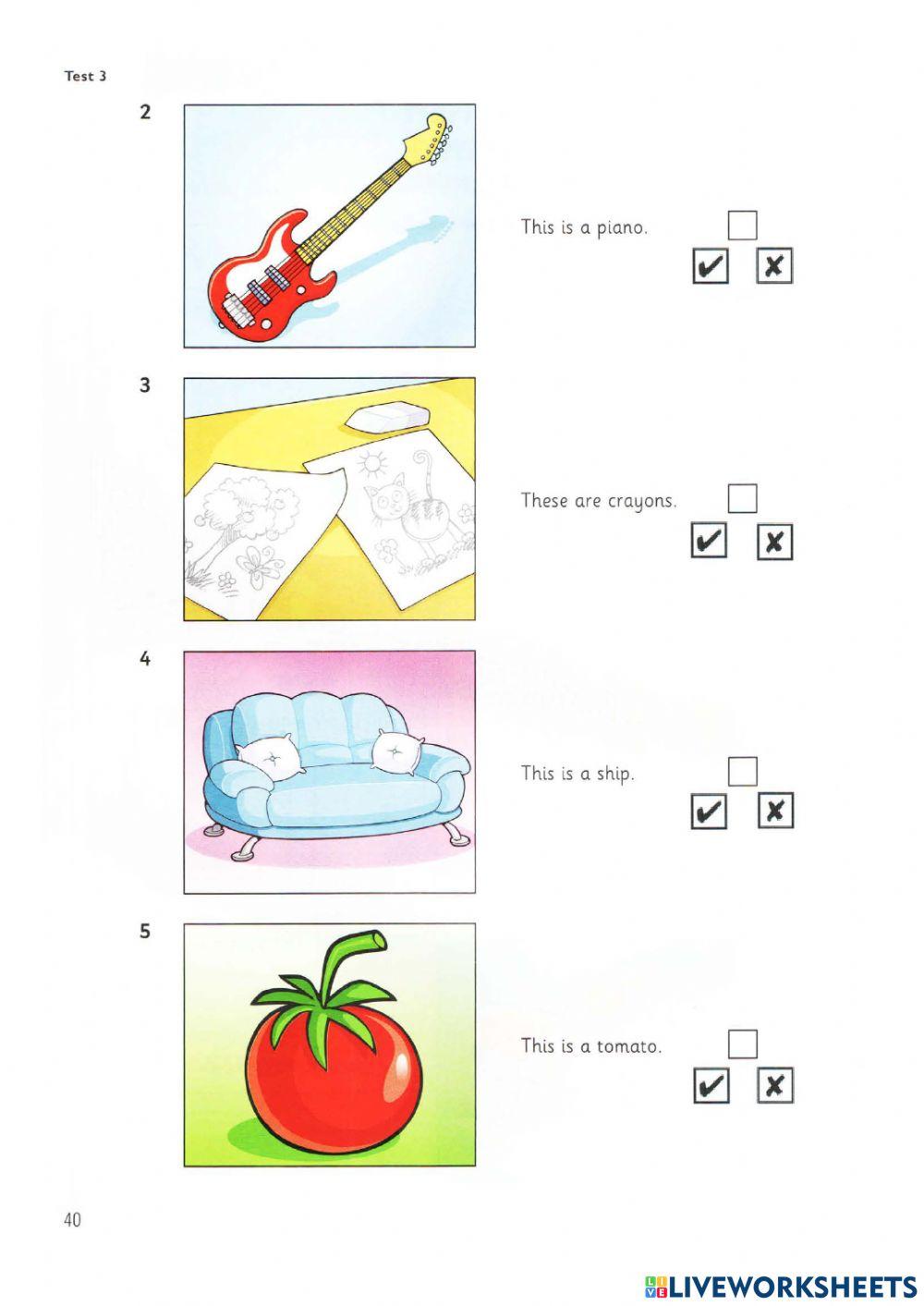 Starters 2 Test 3 - Reading and Writing
