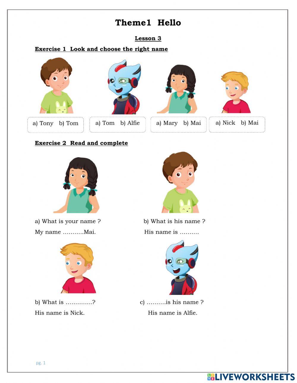 Smart Start - Grade 3 - Theme 1 - Lesson 3 + 4