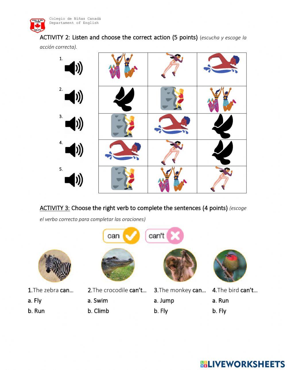 Test Unit 2 2nd grade worksheet | Live Worksheets
