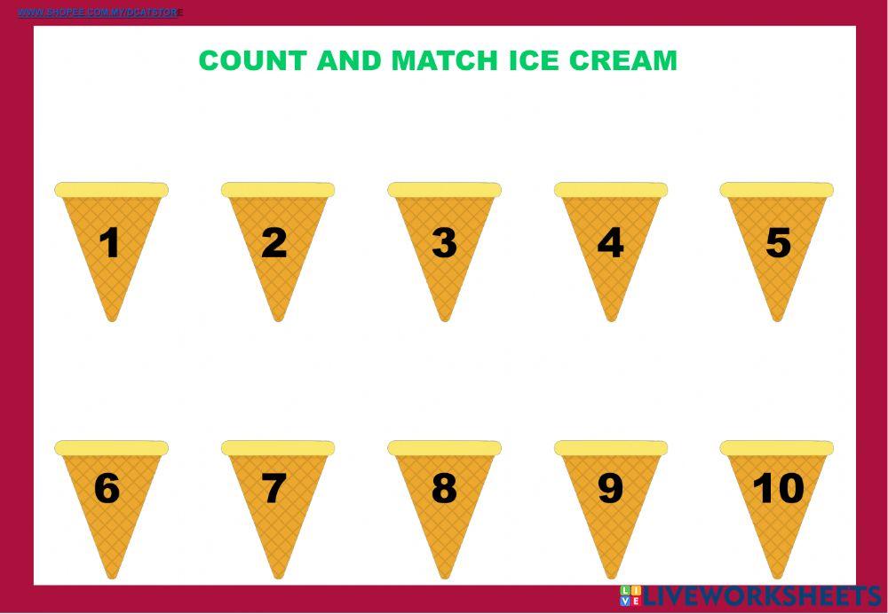 Count & macth ice cream