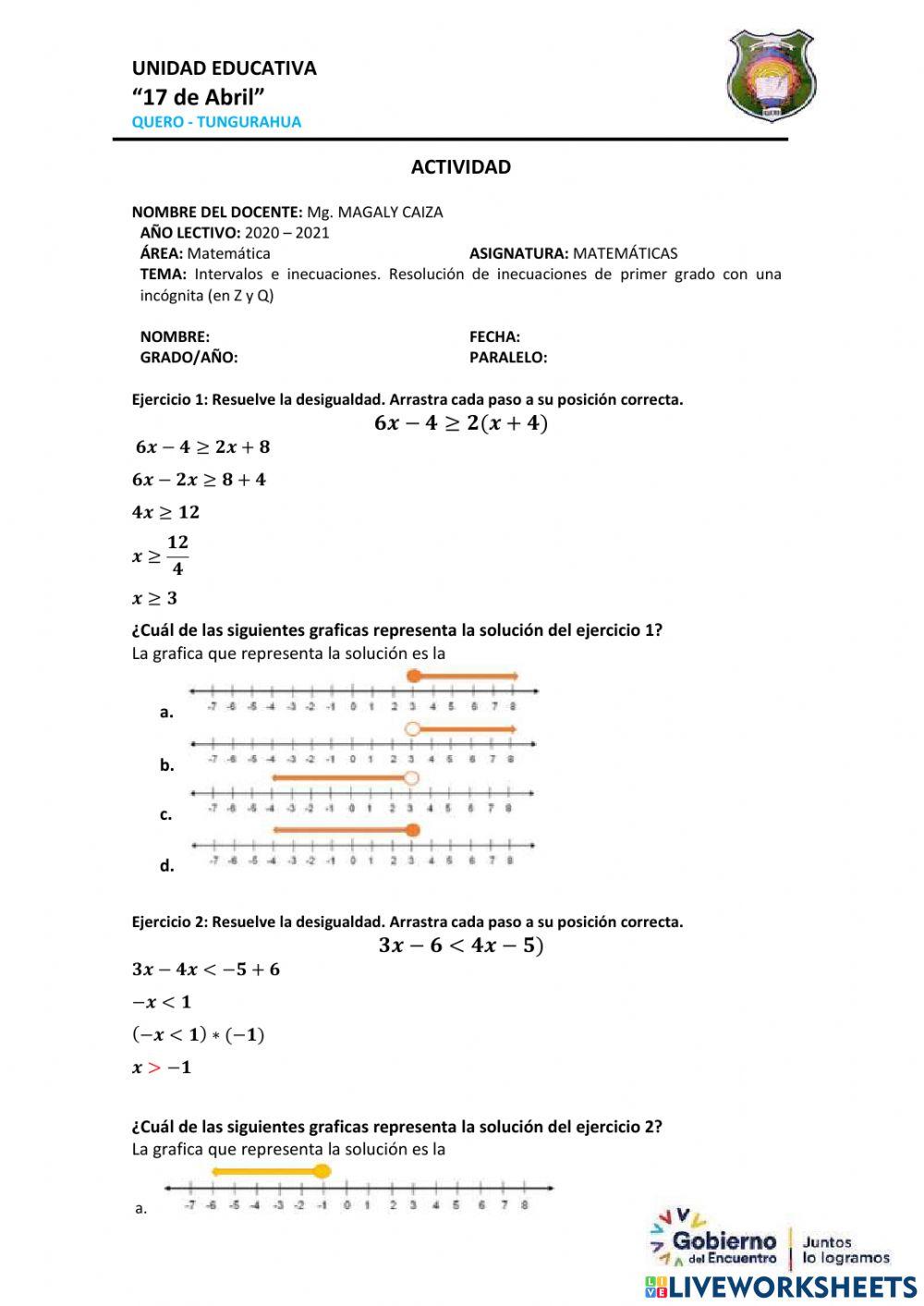 Intervalos e inecuaciones
