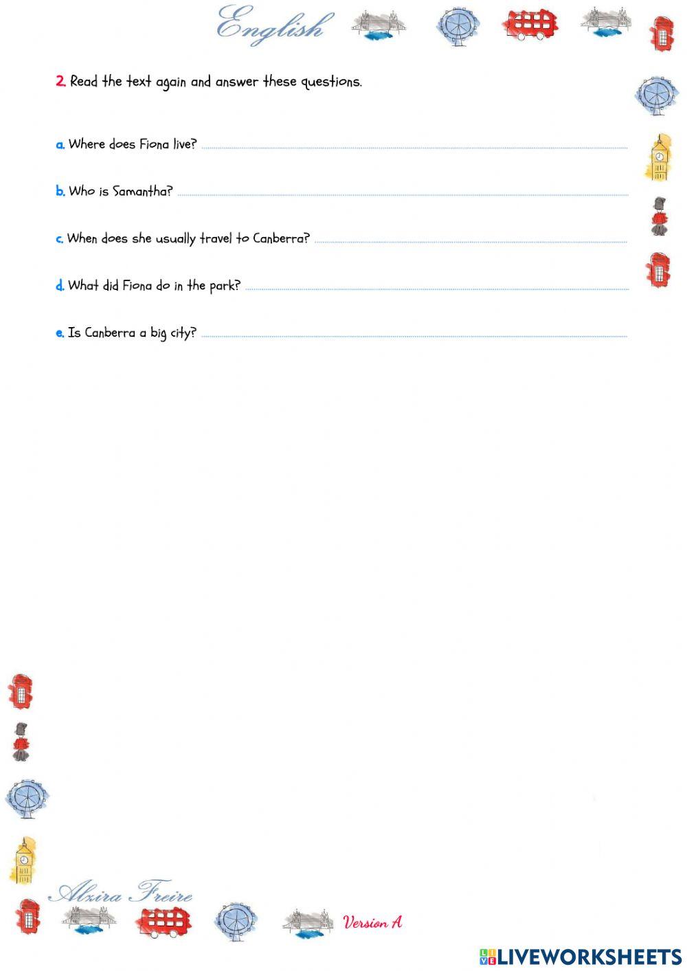 Unit 4 - Test - Reading comprehension