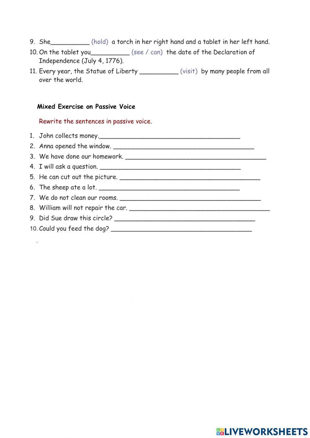 Relative clause and Passive voice