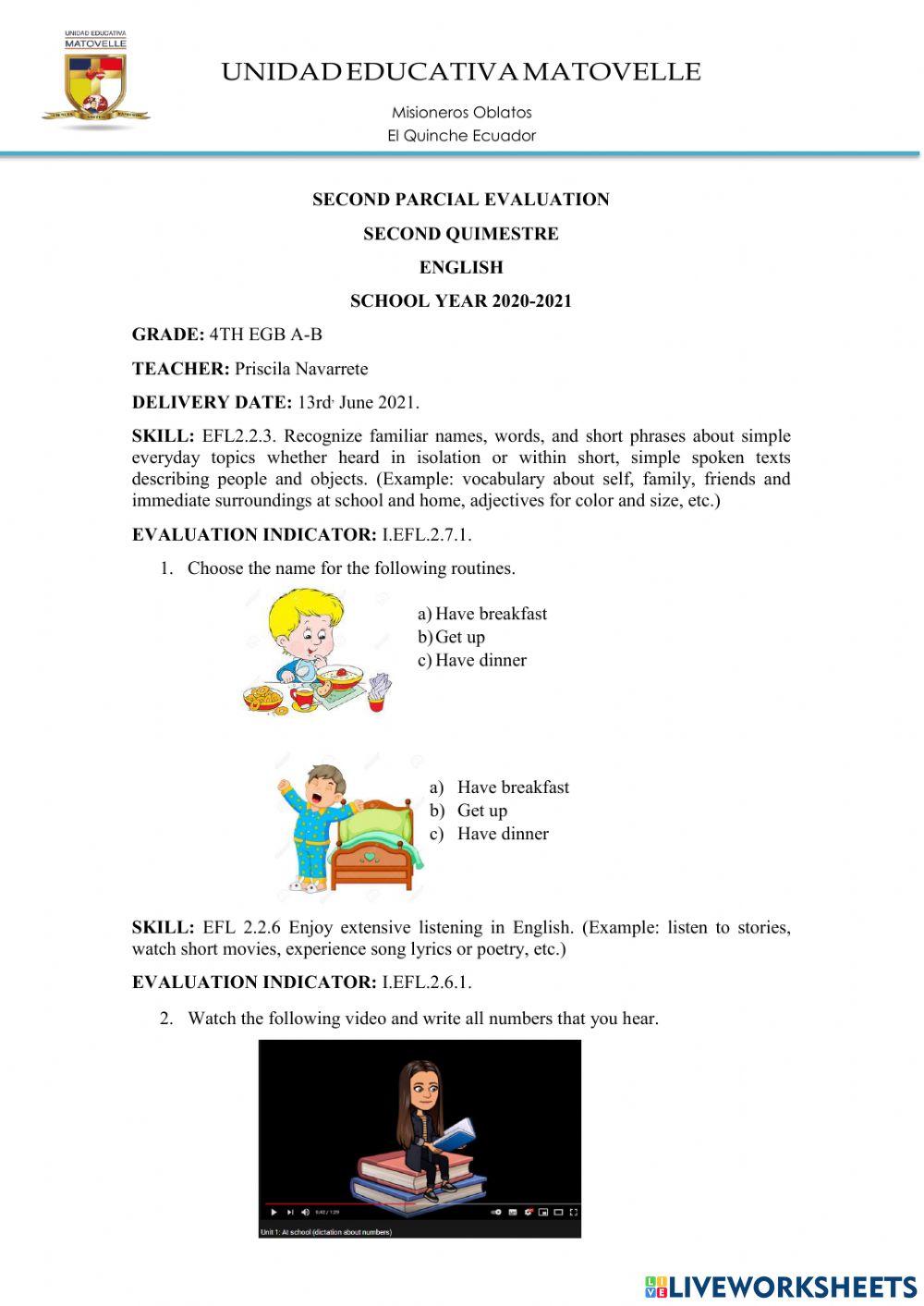 Diagnostic test 5th a-b 20221-2022